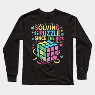 80s solving puzzle Long Sleeve T-Shirt